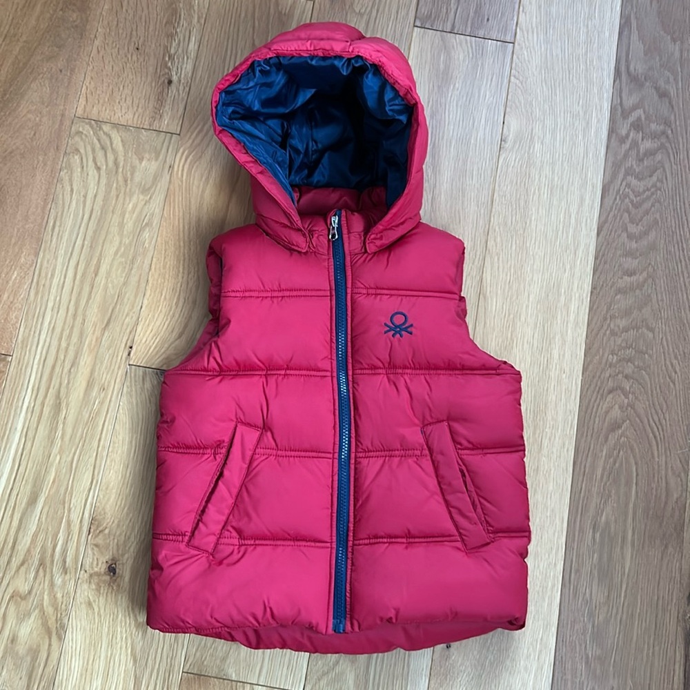 Brand new Benetton Red Warm Winter Vest Jacket